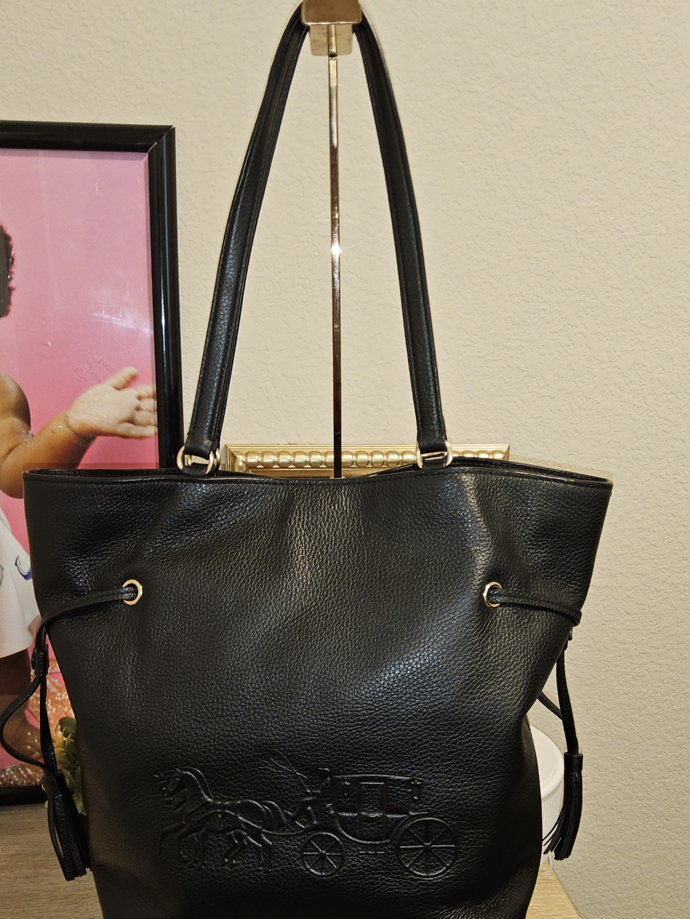 Coach Andy Tote ft. Horse & Carriage Logo